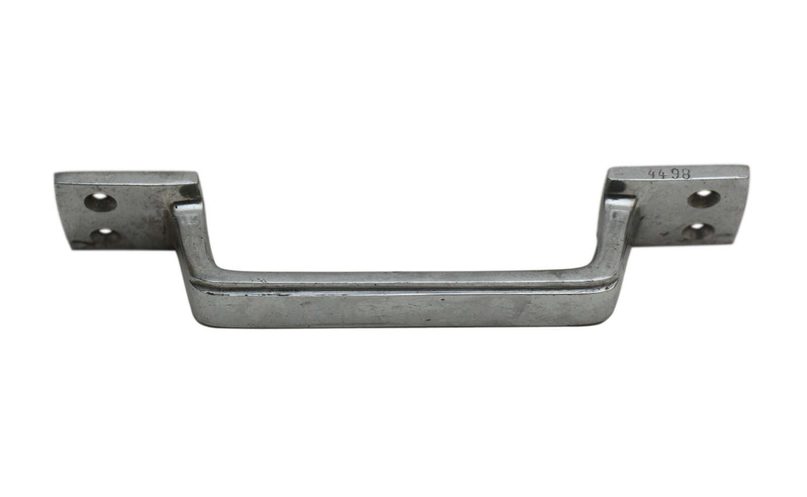 Pair of Nickel Over Brass Art Deco Drawer Pulls