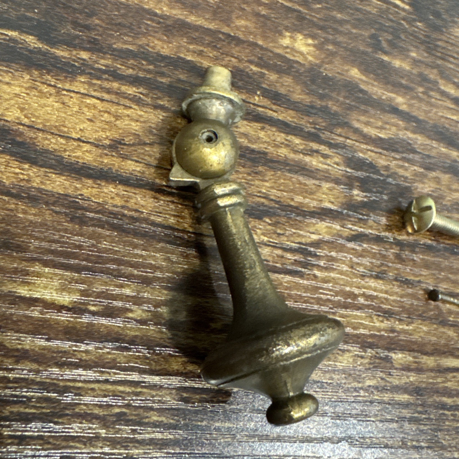 Drexel Esperanto Drawer Pull Teardrop Brass Dresser Handle Backplate Vintage MCM