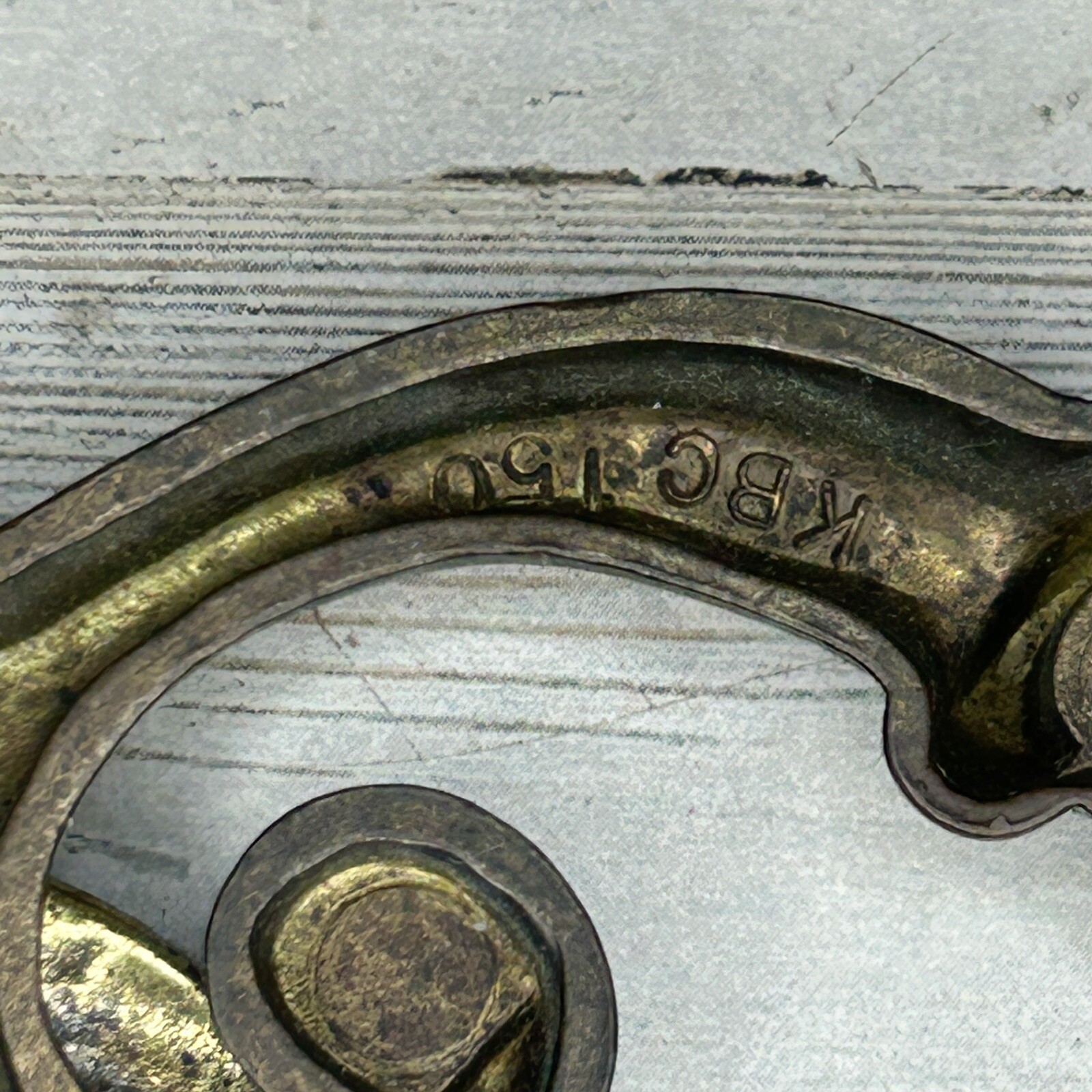 Vintage Large KBC 150 Keeler Brass Co Center Handle Drawer Cabinet Pull
