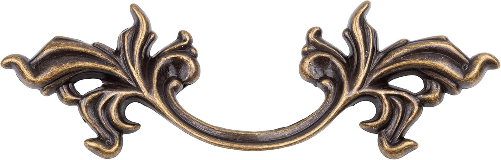 French Provincial Antique Brass Grape Leaf Drawer Pull | Centers: 3″ | Handle