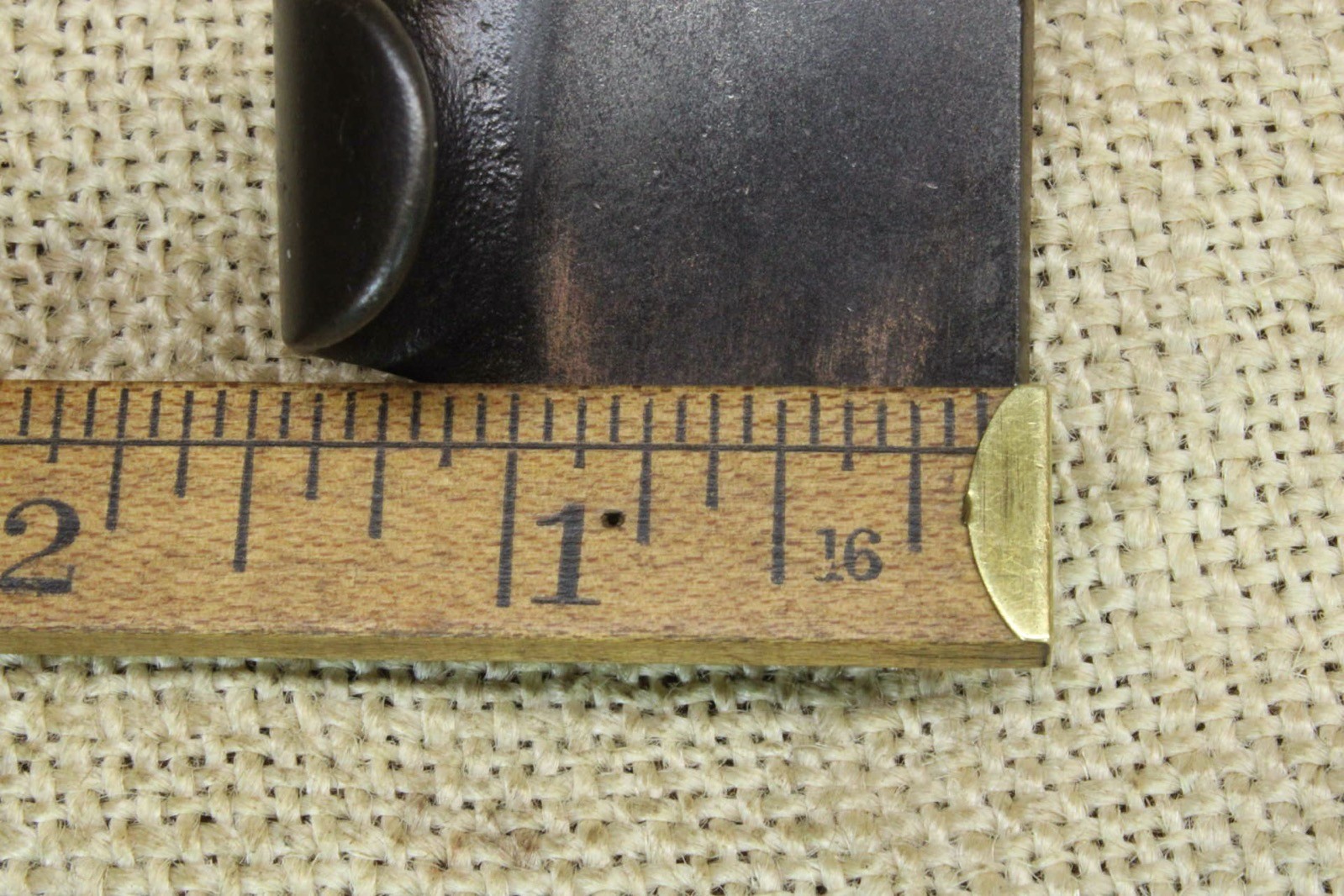Old Window Sash Lift 1 5/8″ Drawer Pull Handles Brass Color Cast Iron Smooth