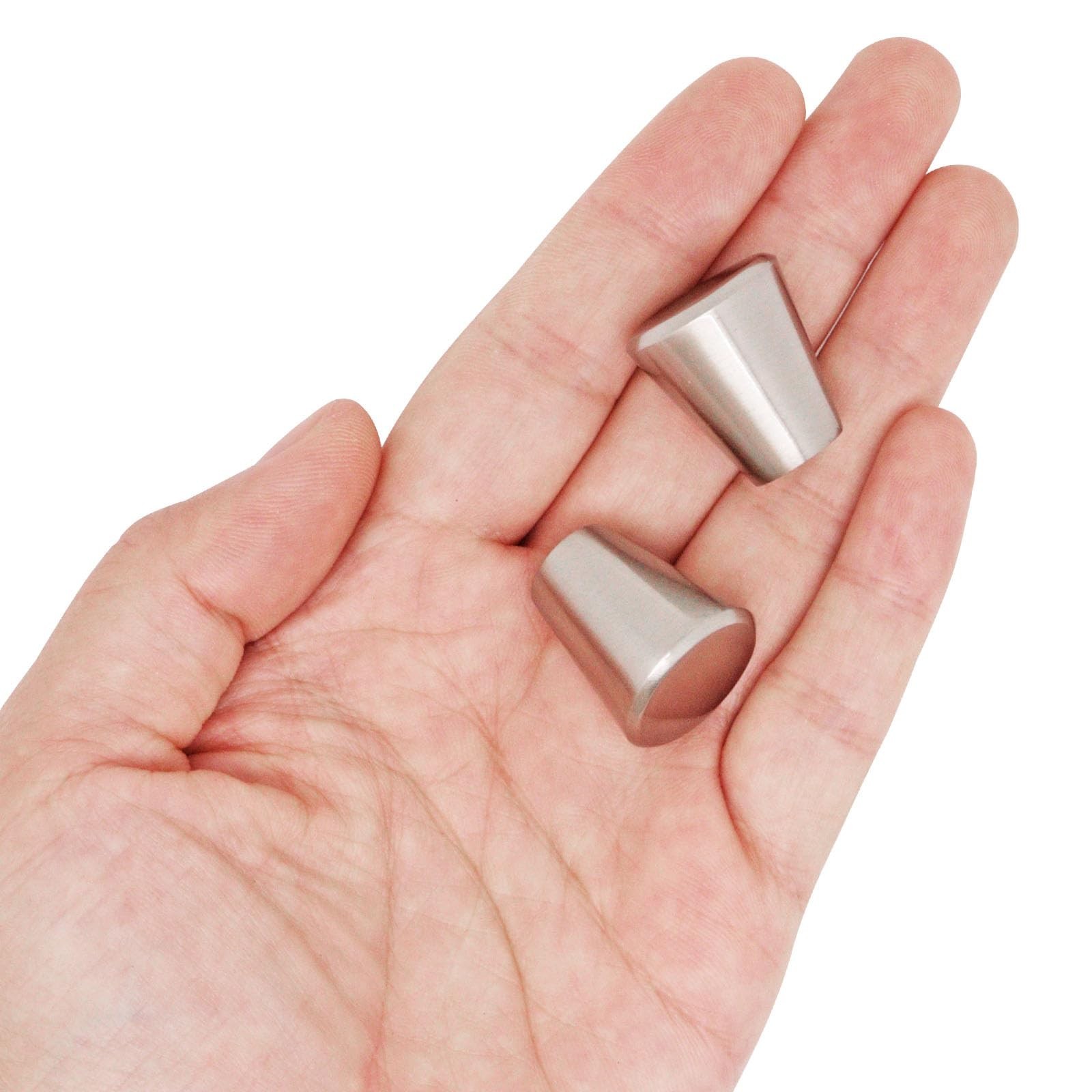 Brushed Nickel Cabinet Knobs, Dia. 3/4 inch Cone Dresser Knobs Small Drawer K…