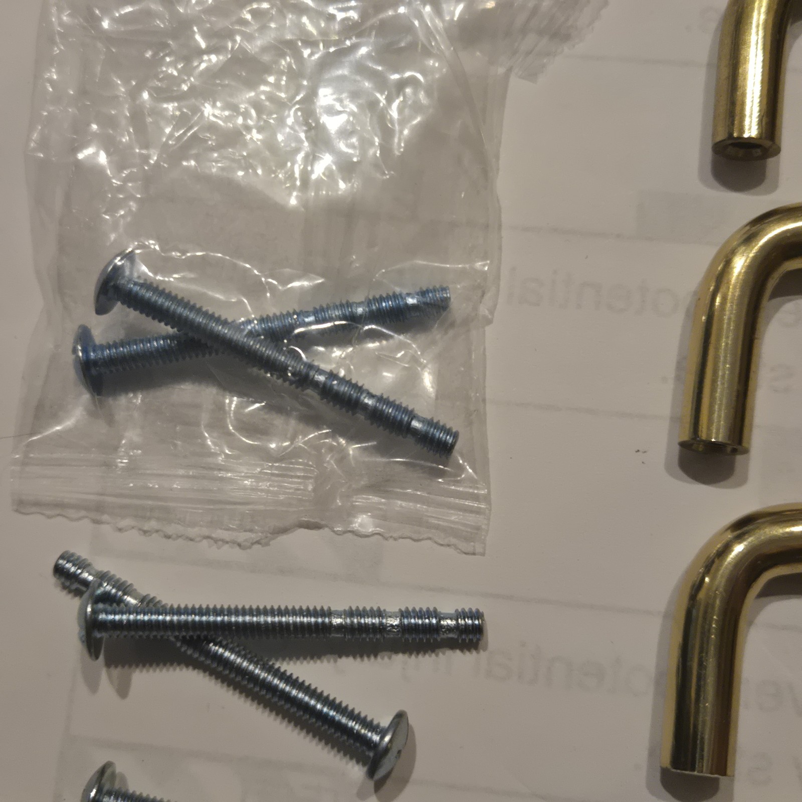 Lot of 10 Solid Polished Brass 3 Inch Drawer Pulls with Screws