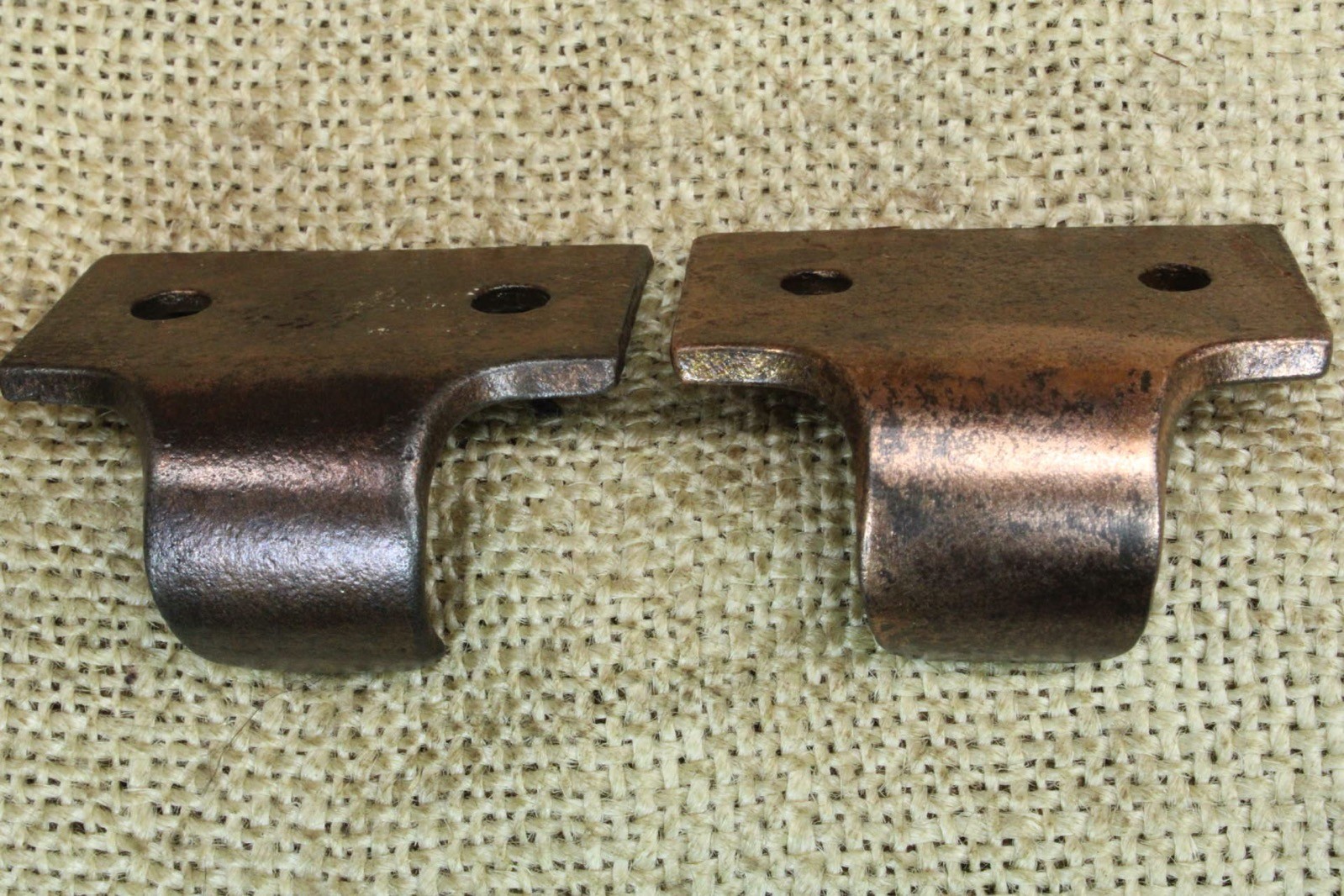 2 Old Window Sash Lifts Pulls Cast Iron Dark Copper Bronze Finish X Ferns Scroll