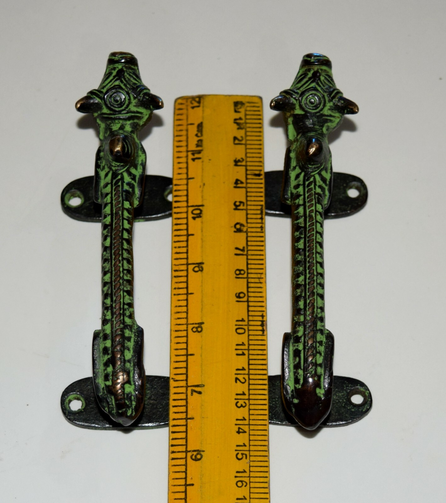 Tribal Art Nandi Door Handles Pair Farming Bull Cupboard Grips Gate Puller HK162