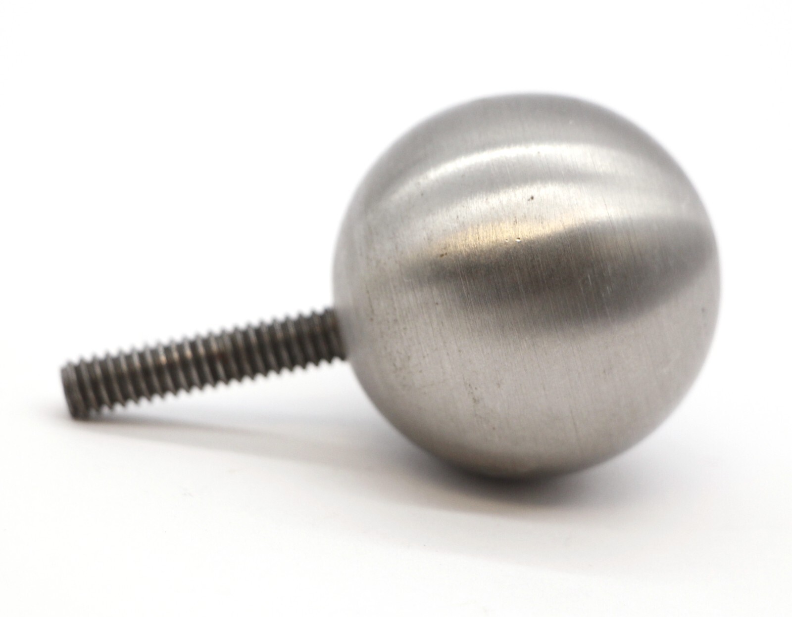 Vintage 1.5 in. Brushed Nickel Over Brass Ball Drawer Knob
