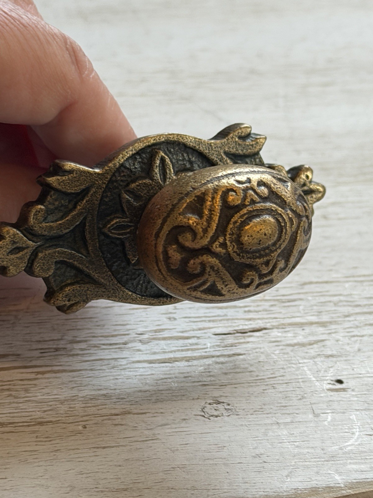 2 Antique Brass Drawer Pull Hardware Handle Vintage Cabinet Door Knob DIY