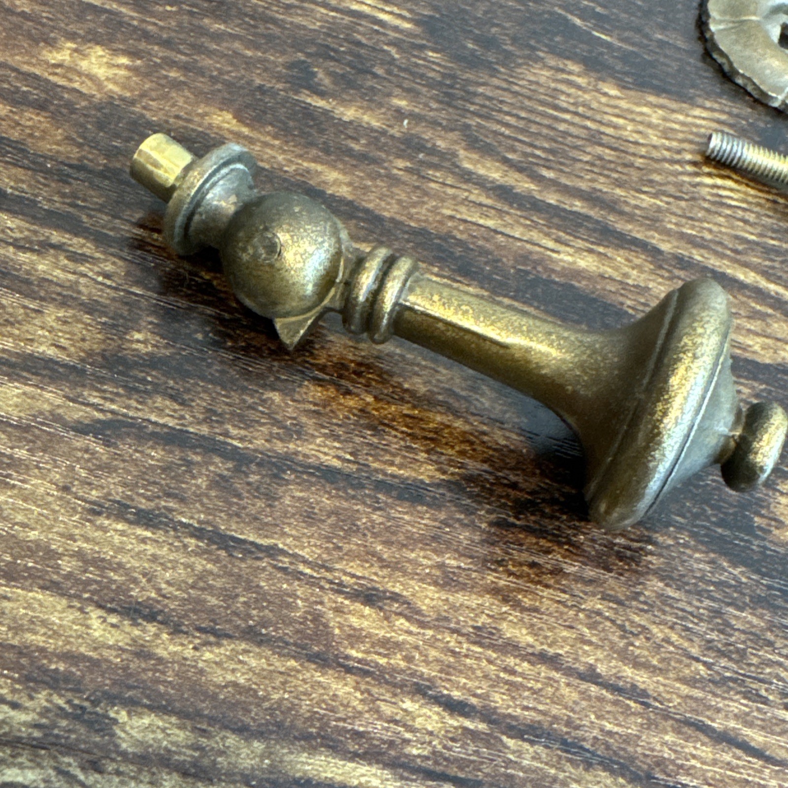 Drexel Esperanto Drawer Pull Teardrop Brass Dresser Handle Backplate Vintage MCM