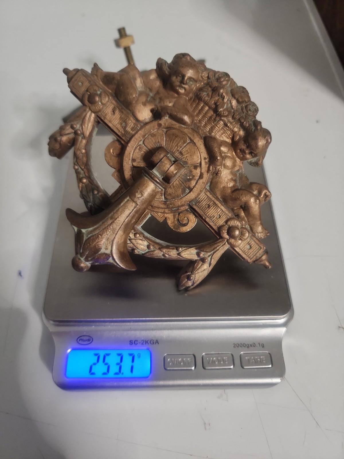 ULTRA RARE Set of 8 Antique 19th-Century French Rococo Bronze Putti Pulls