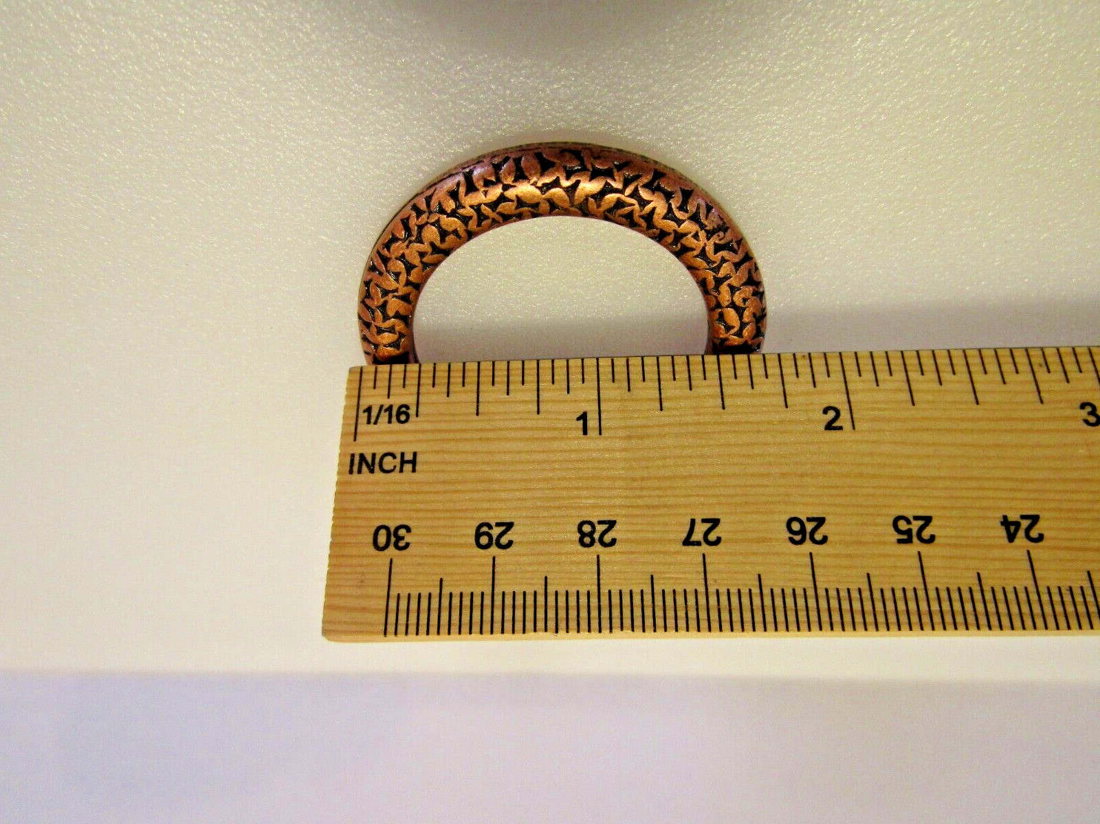 Vintage Nos Copper Heart Drop Ring Drawer Finger Pull Cabinet Handle Amerock