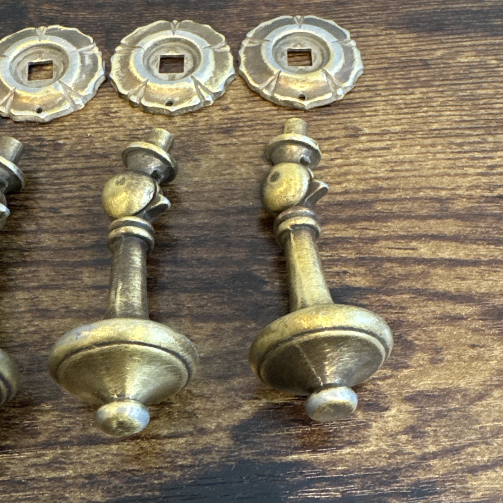 Drexel Esperanto Drawer Pulls (8) Teardrop Dresser Nightstand Backplate Vintage