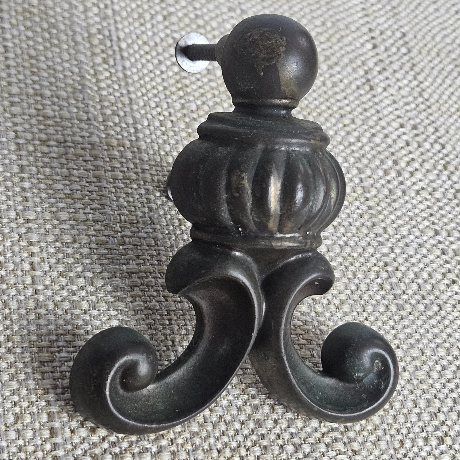 Ornate Drawer Pull Handles Set 6 Antique Bronze Tone Cabinet Hardware Scroll