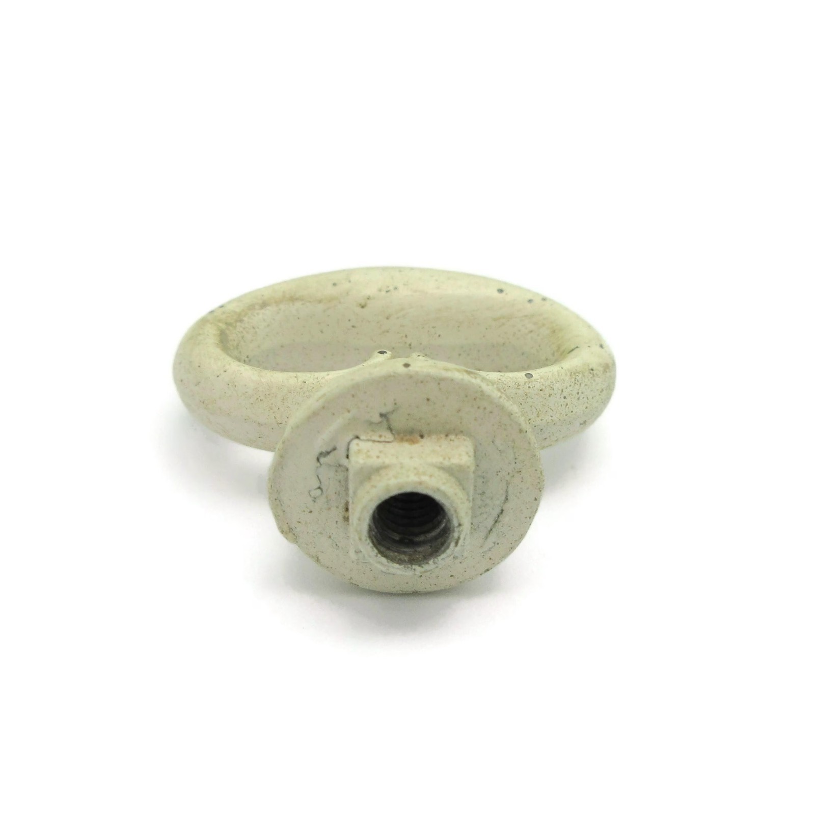Vintage Mock Key Drawer Knob Off White Faux Pull Cabinet Door Handle LBE