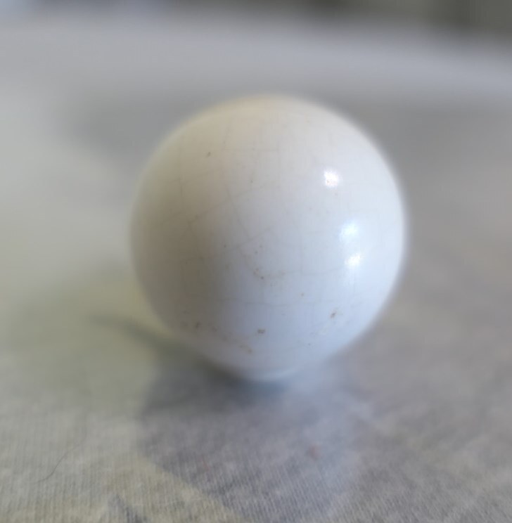 Vintage White Ceramic Cabinet Dresser Sideboard Drawer Round Knob 1.25″