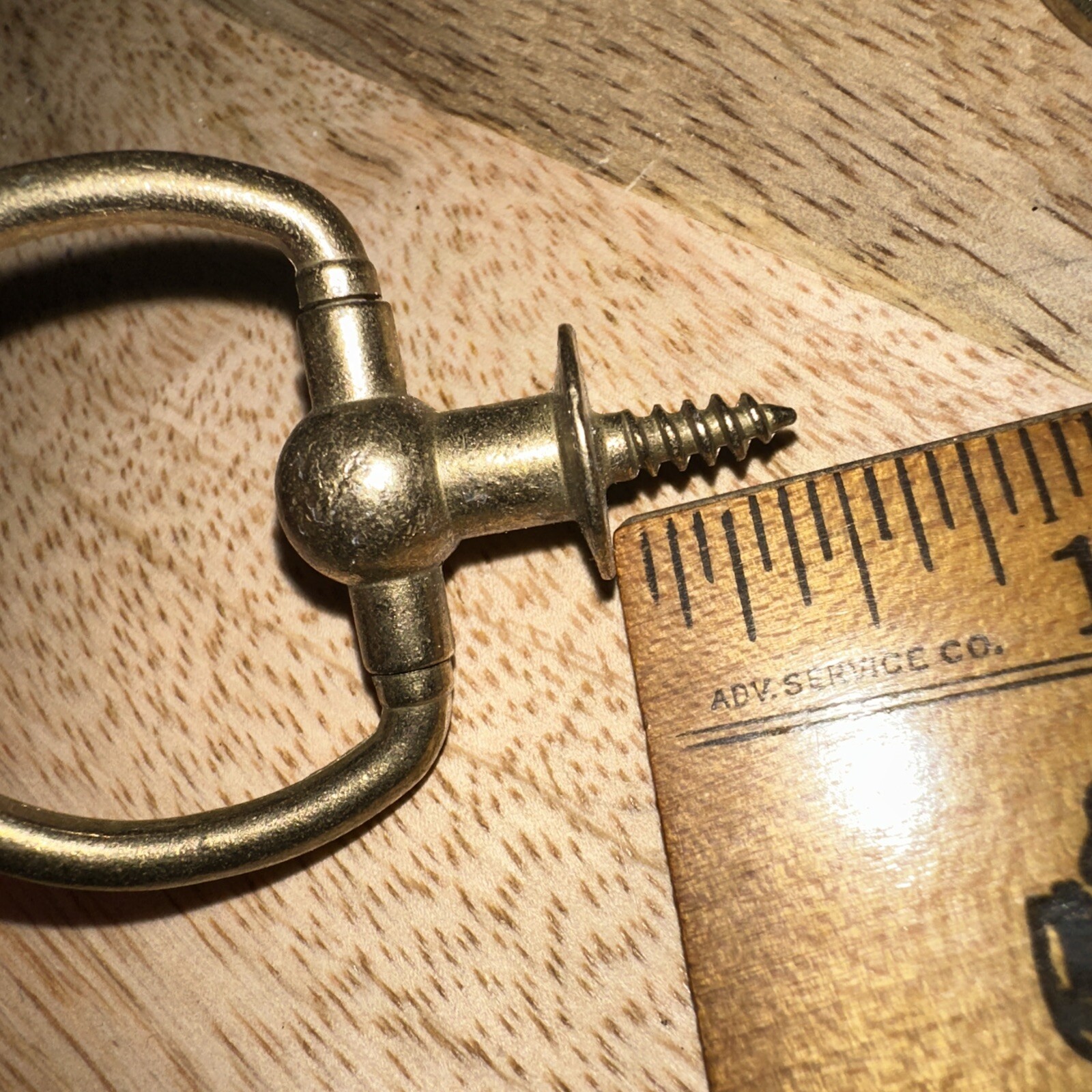 Old Screw In Cabinet Door Drawer Pulls Brass or Metal 8 Total! Vintage Ring Pull