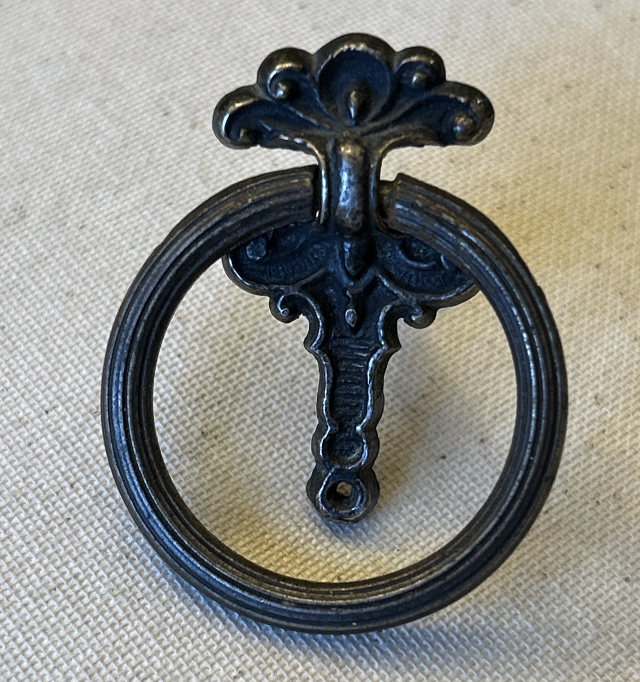 Antique Vintage KBC Keeler Brass Co G-136 – Bronze Drop Ring Bail Drawer Pull