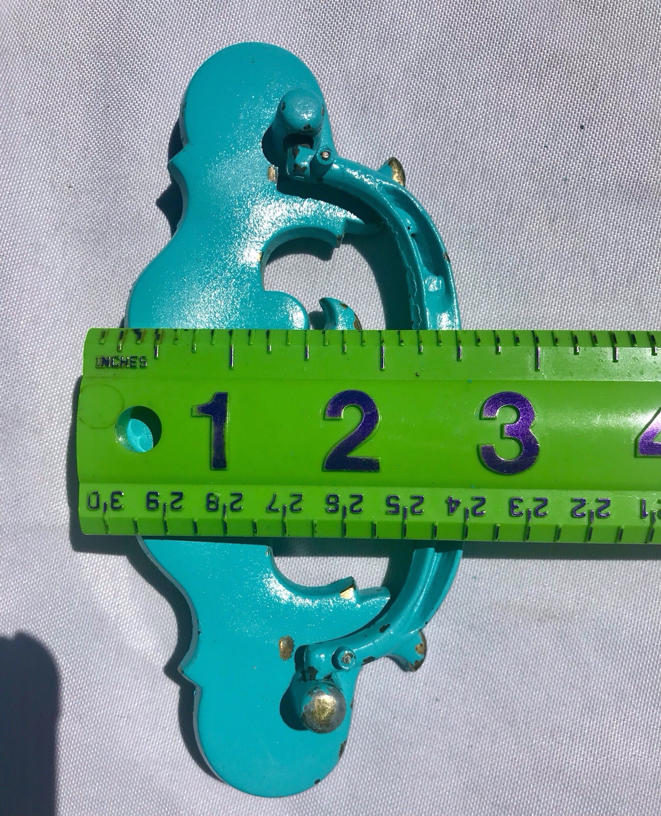 Vtg Turquoise Blue Dresser Desk Cabinet Drawer Pulls 5.5” Set 8 Cottage Western