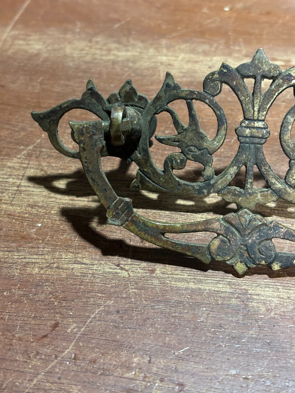 Vintage Antique Ornate Fancy Drop Bail Drawer Pull. 3 inch CTC