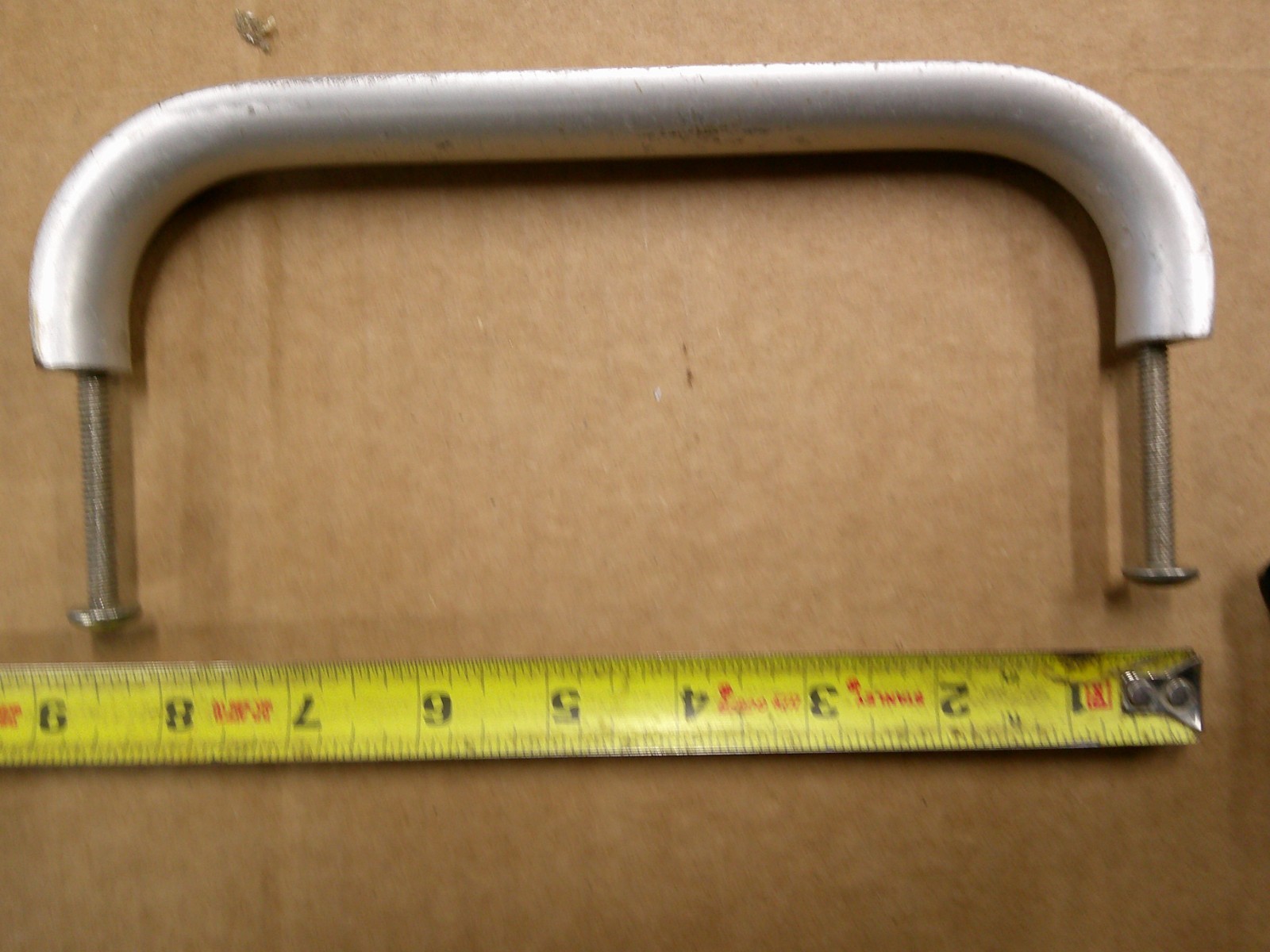 1 vintage large heavy duty 8-1/2″ long aluminum pull handles industrial 8″ oc