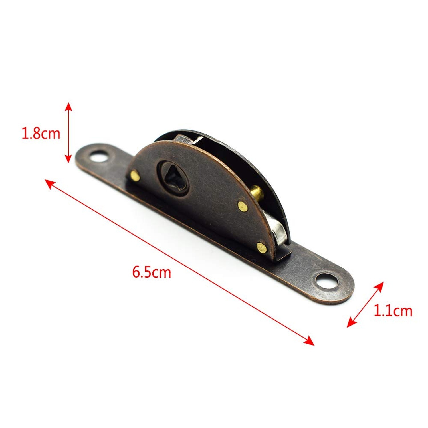 Antique Bronze Cabinet Lock with Keys, 2.55″ x 0.43″ Vintage Furniture Door L…