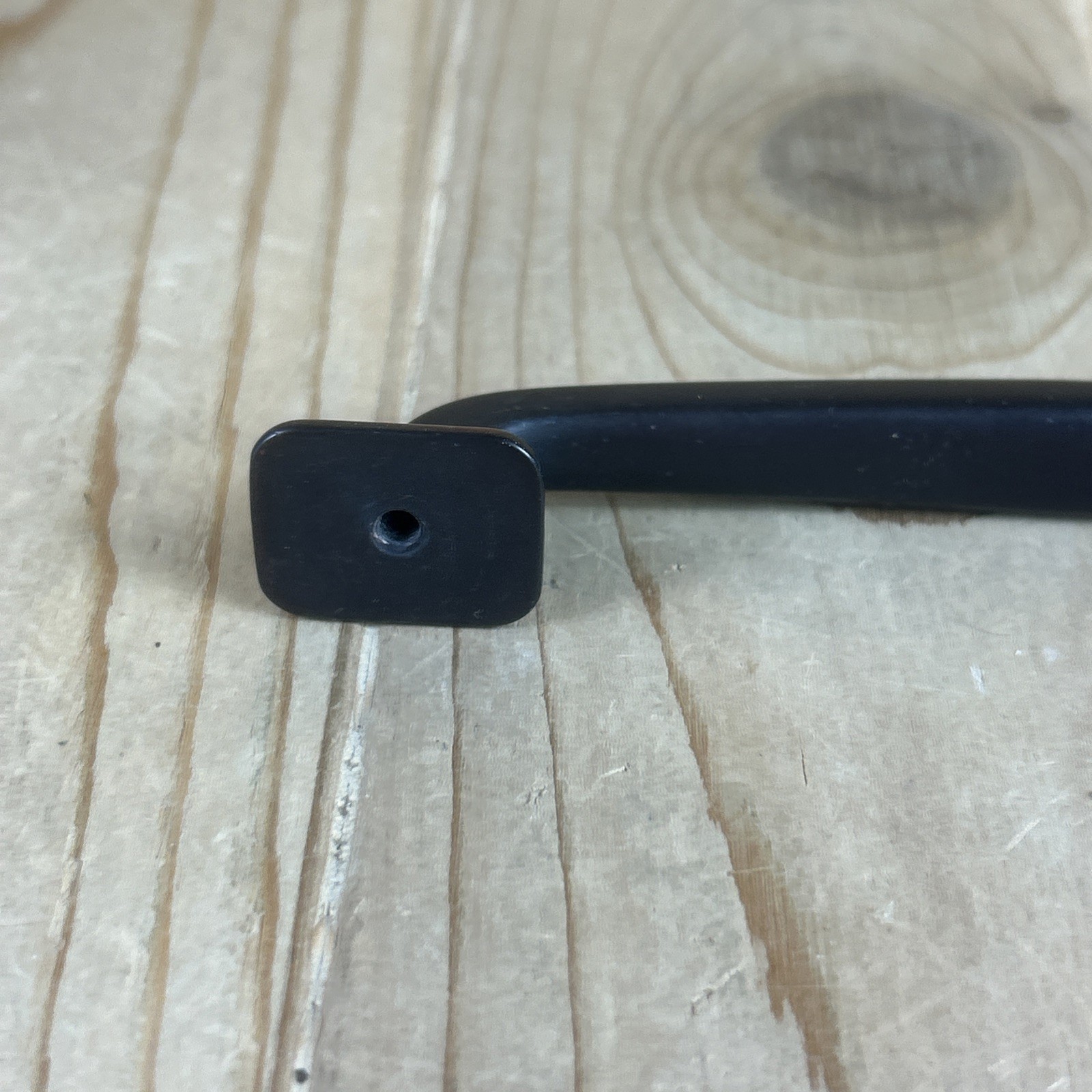 Vintage Drawer Pull Cabinet Handle One Piece Black Brass 6 x 3/4 Inch