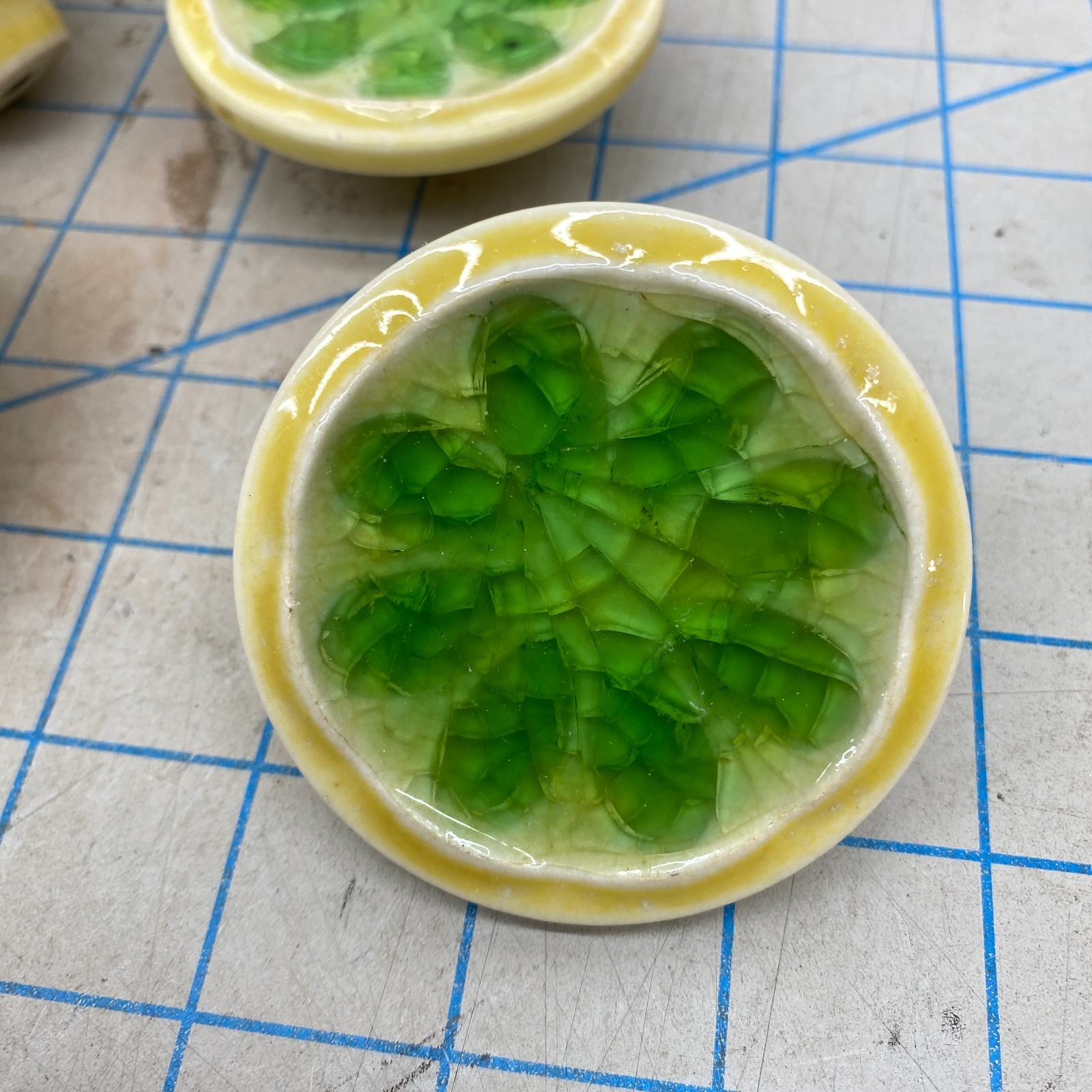 x15 BIG Vintage Mid Century Retro 60s Green Lemon Dresser Drawer Pull Knobs