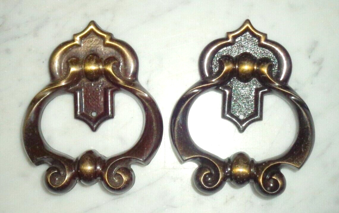 2 Amerock ENGLISH MONTEREY Carriage House Cabinet Drawer Pull Knobs Vintage #239