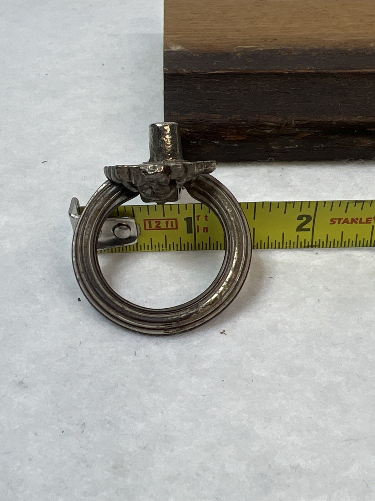 Antique Ornate Victorian Ring Drawer Pulls Nickel Steel Grapes
