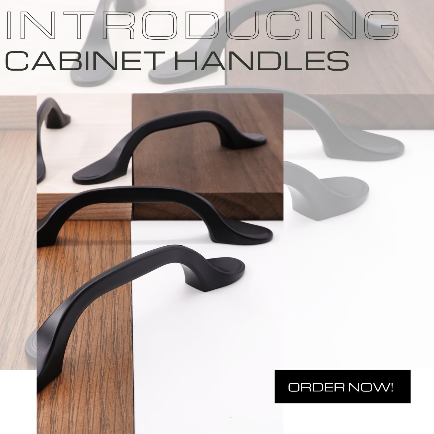 Hestia Hardware 10 Pack Arch Black Drawer Handles 3 In Hole Center For Cabinets