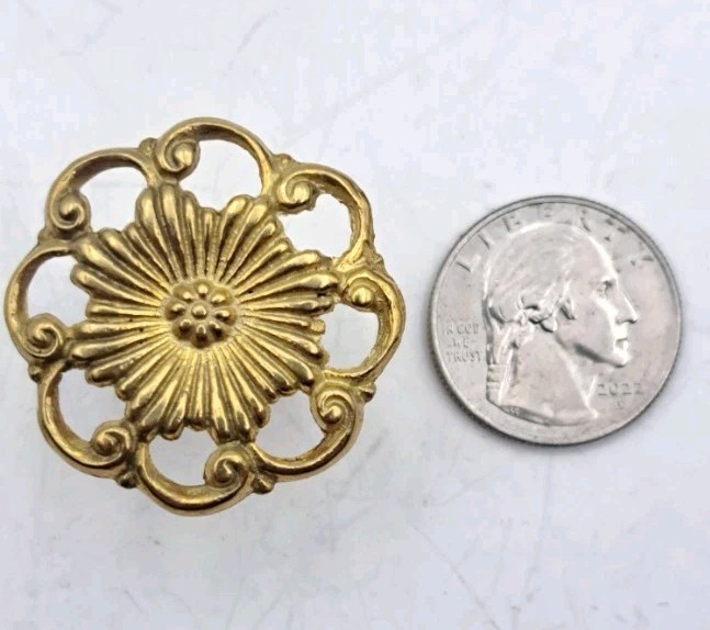 Antique Small Knobs Drawer Door Pulls Victorian Repro Furniture Hardware Pair