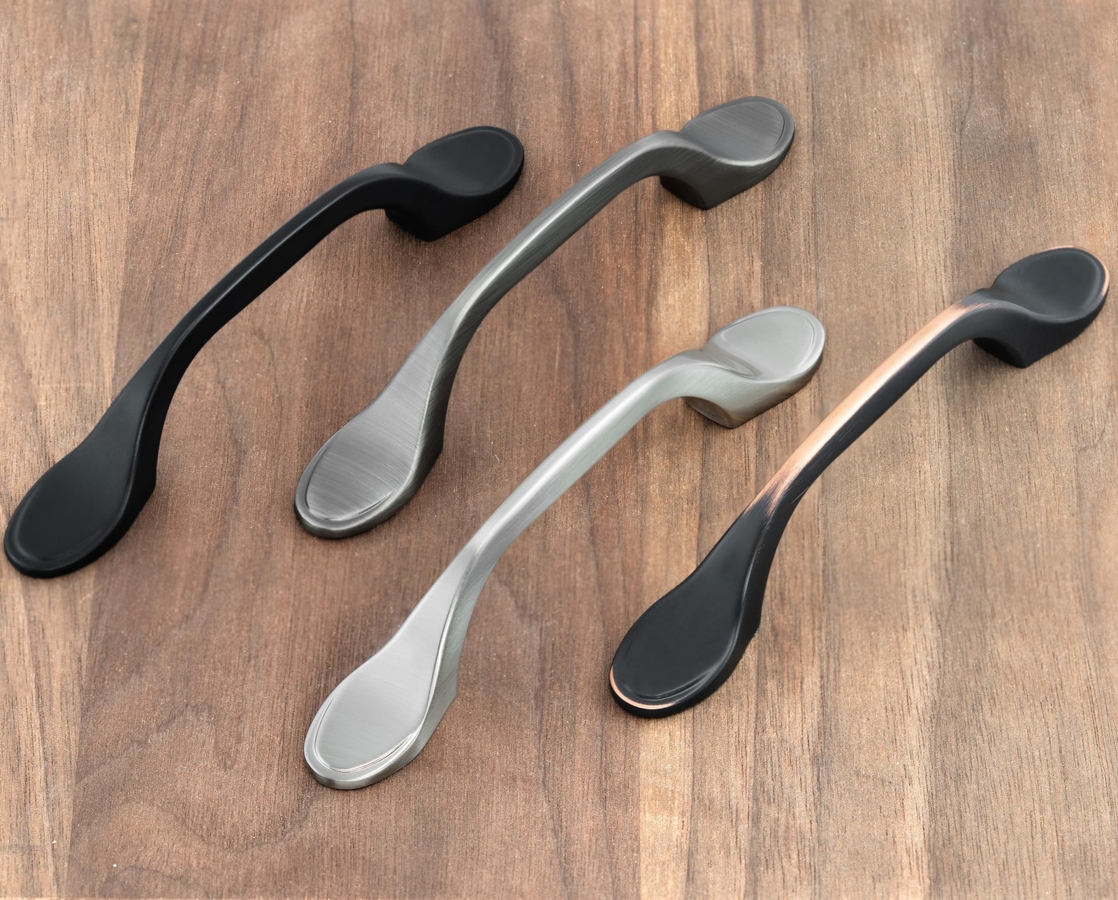 Hestia Hardware 10 Pack Arch Black Drawer Handles 3 In Hole Center For Cabinets