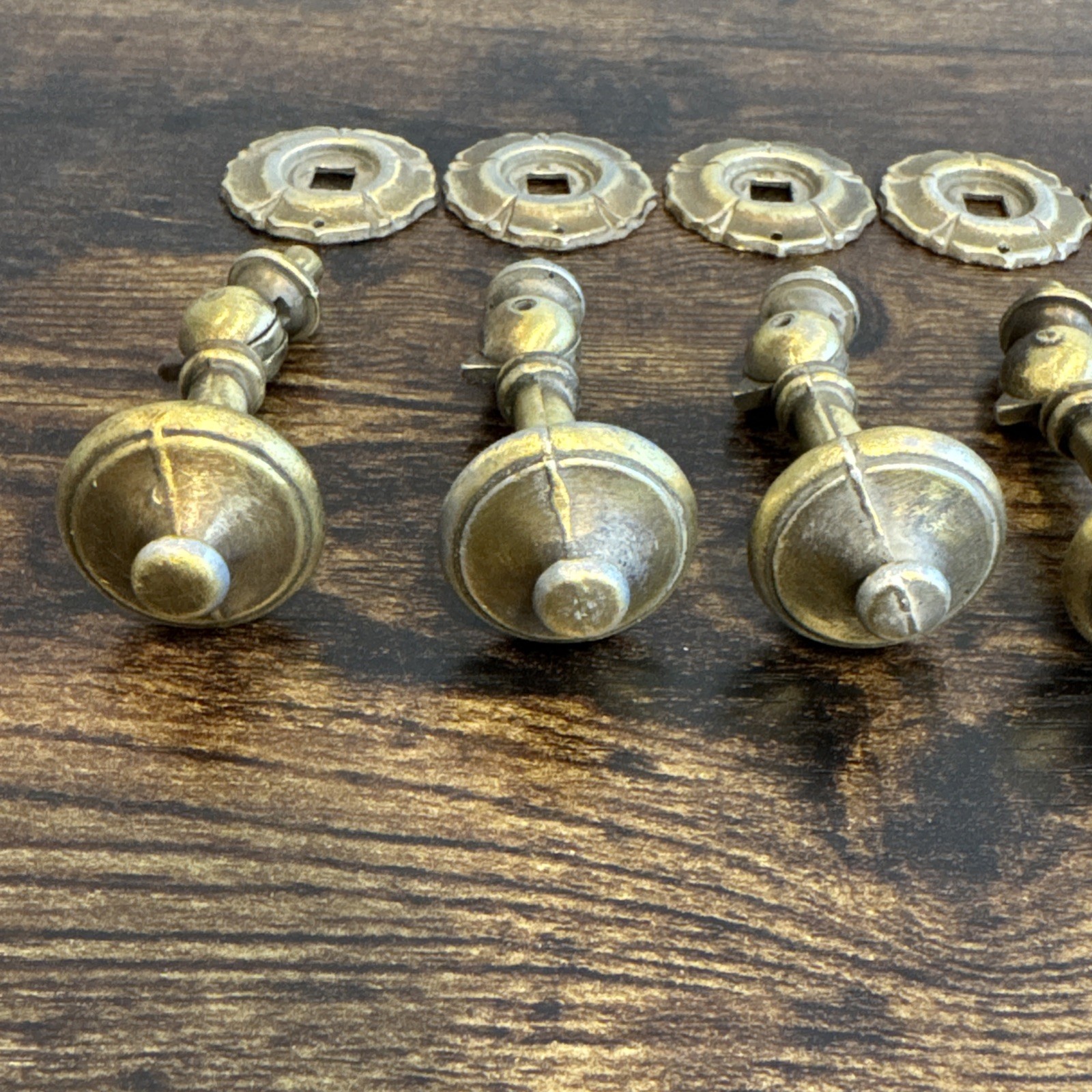 Drexel Esperanto Drawer Pulls (8) Teardrop Dresser Nightstand Backplate Vintage