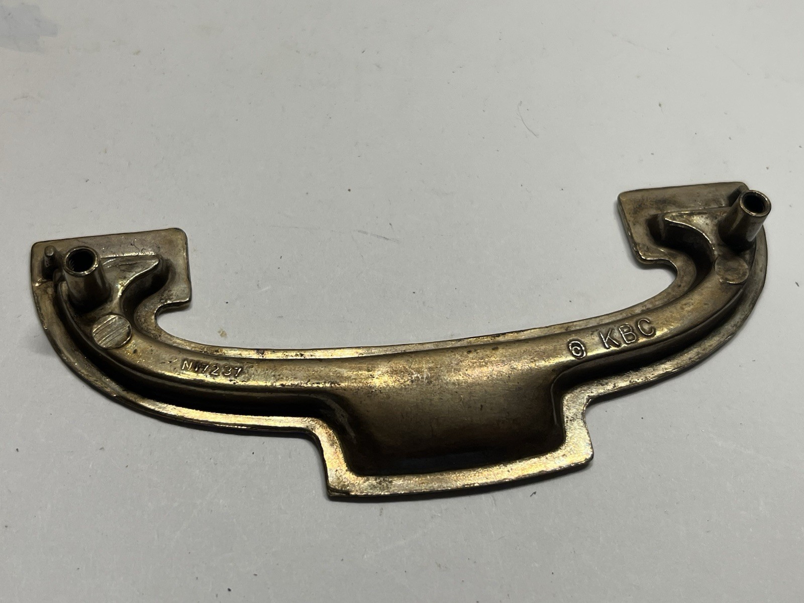 Vintage Lot (10) NOS KBC Brass Plated RECESSED Drop Bail Cup Drawer Pulls