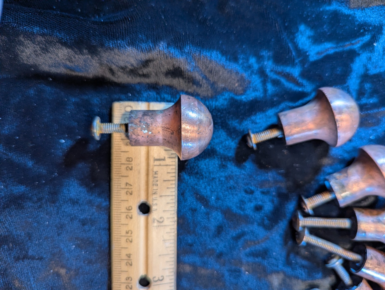7 1″ X 1 1/4″ Mushroom Brass Drawer Pulls