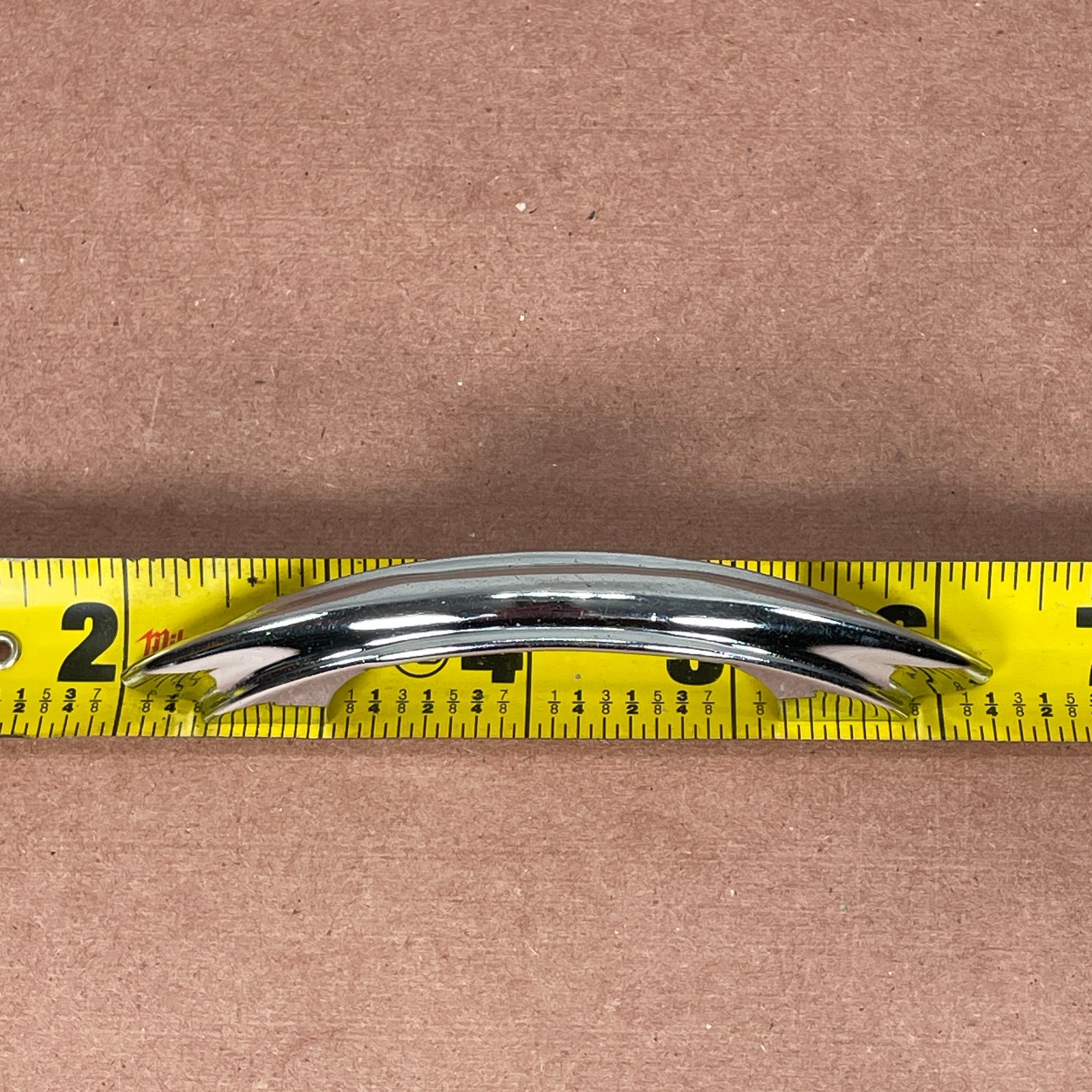 2 Vintage Chrome Plated Cabinet Pulls ( Similar to Youngstown & Amerock E311 )