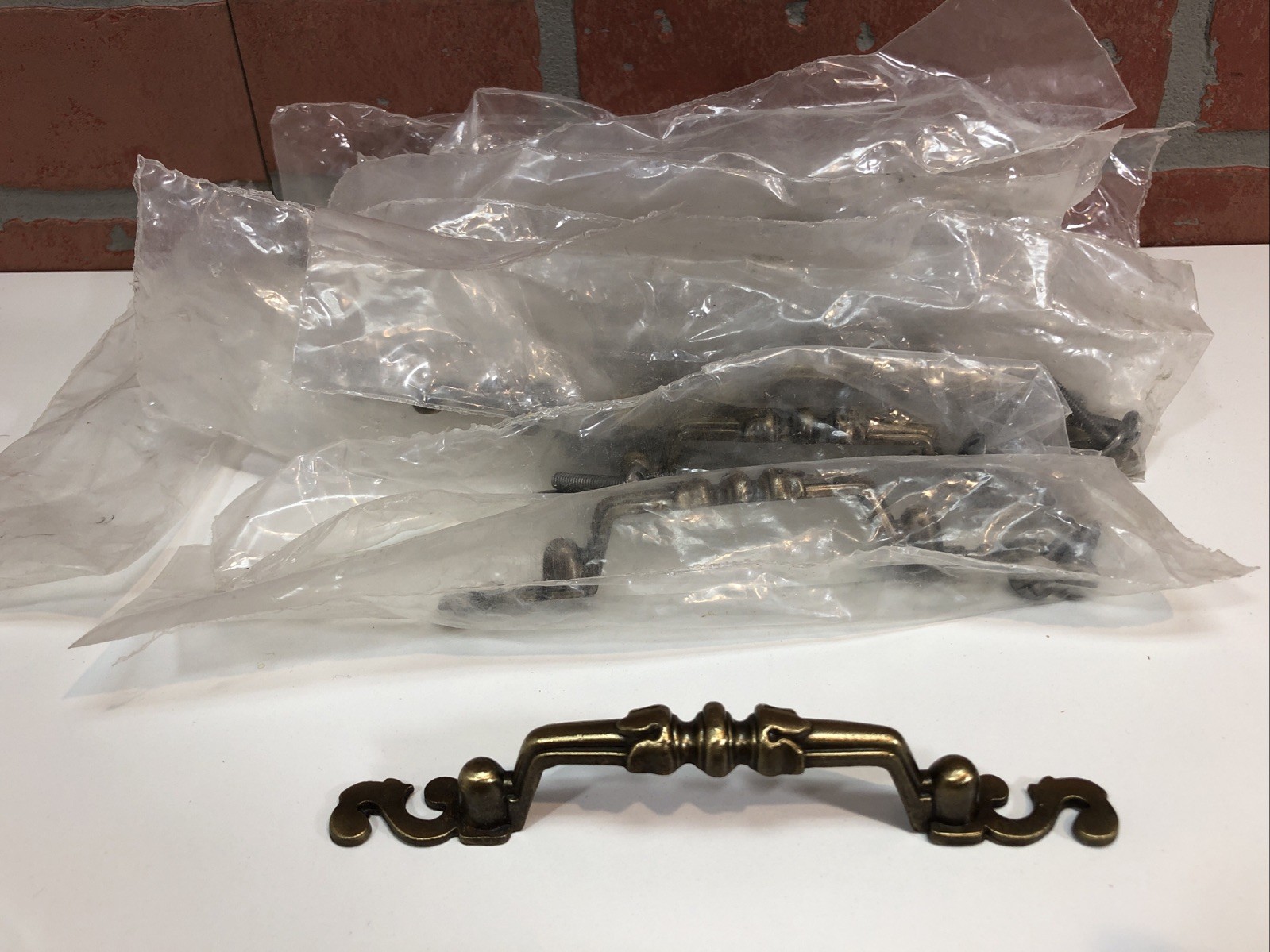 17 Antique Vintage Bronze Metal Door Drawer Pulls Handles 5″