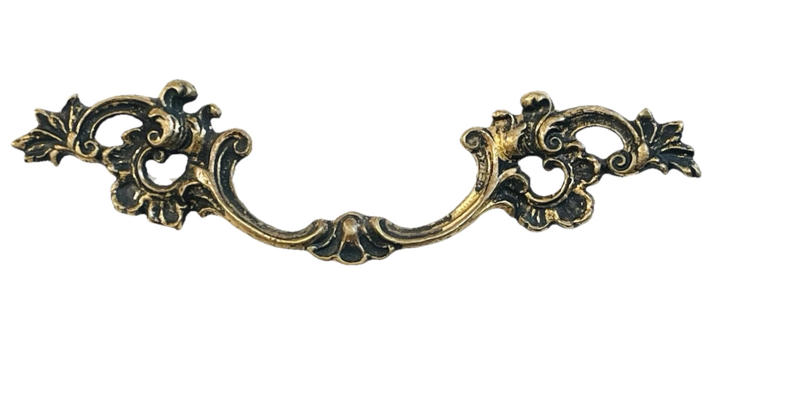 15 VTG KEELER BRASS French Provincial K-376 Drawer Pulls 5 7/8″L 2 1/2″ Centers