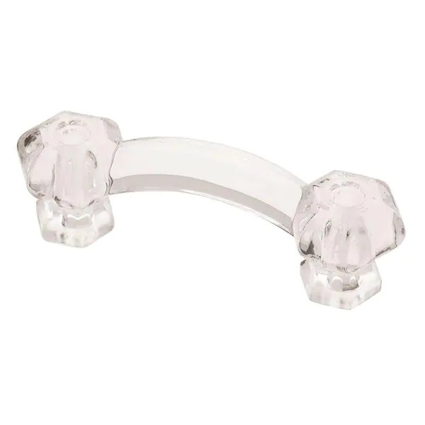 (5 Pack) 3 inch Knob Hill Victorian Clear Glass Pull
