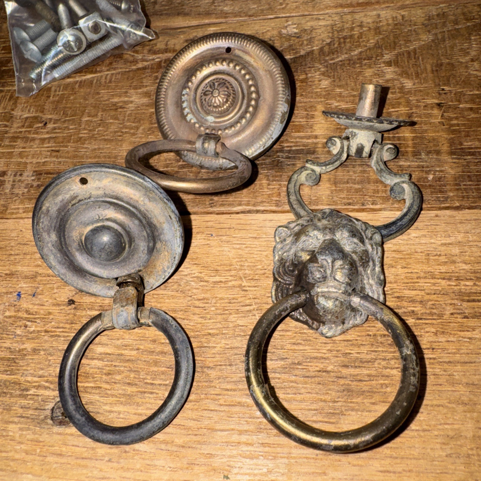 Lot of 43 Mixed Vintage Cabinet Dresser Knob Pulls Handles Porcelain Glass Brass