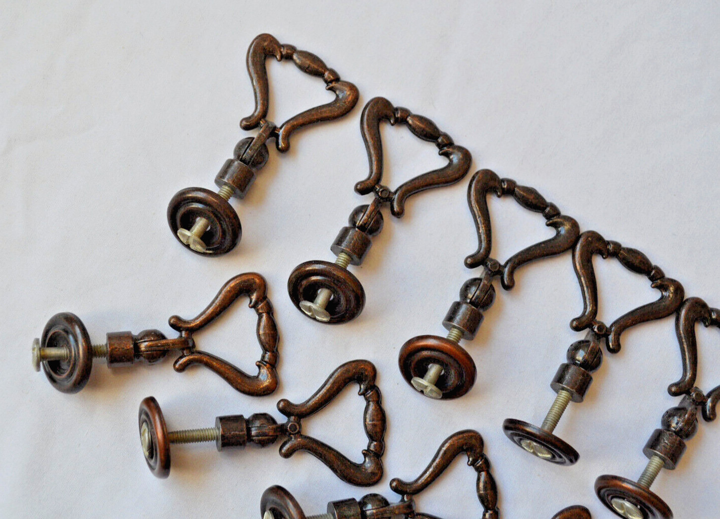 Soviet Drawer Handles vintage Set 9x USSR Furniture fittings Cabinet Pulls Knobs