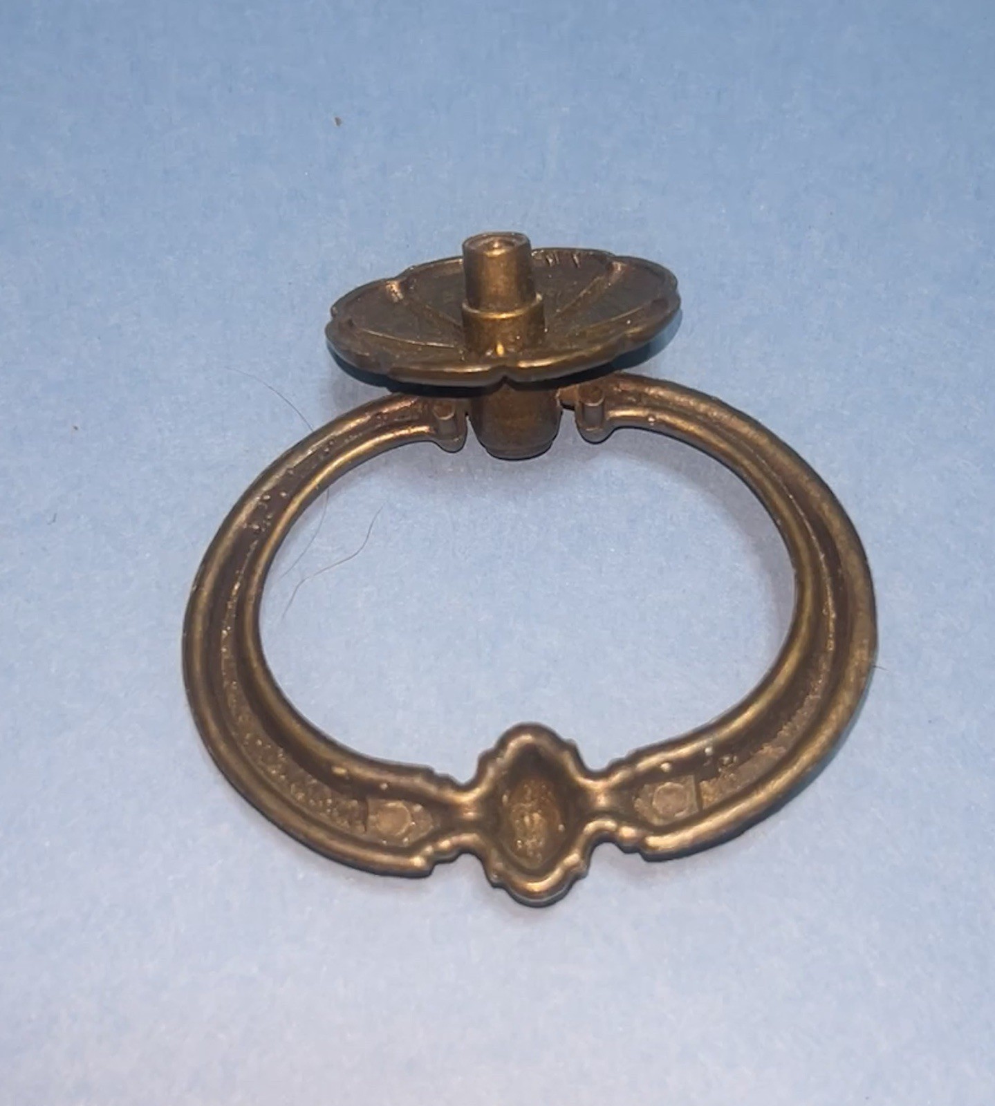 Single Vintage National Lock YS 713 Single Post Bail Ring Pull Antique Brass