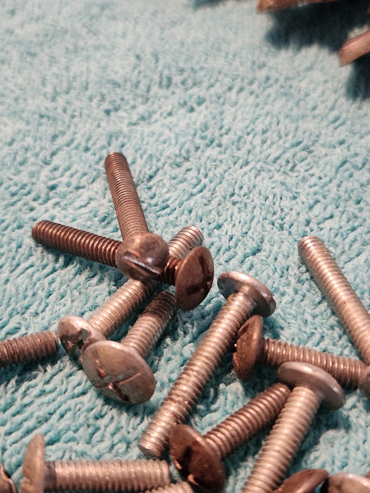 Lot of 34 Vintage Brass Droor Pulls W Some Hardware Patina Unique 5 1/2″