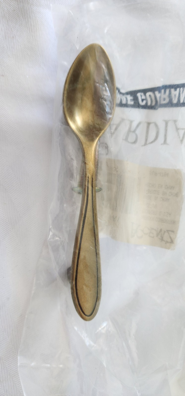 Amerock Guardian Brass Drawer Handles Pulls Spoon Shaped Lot of 15 NIP