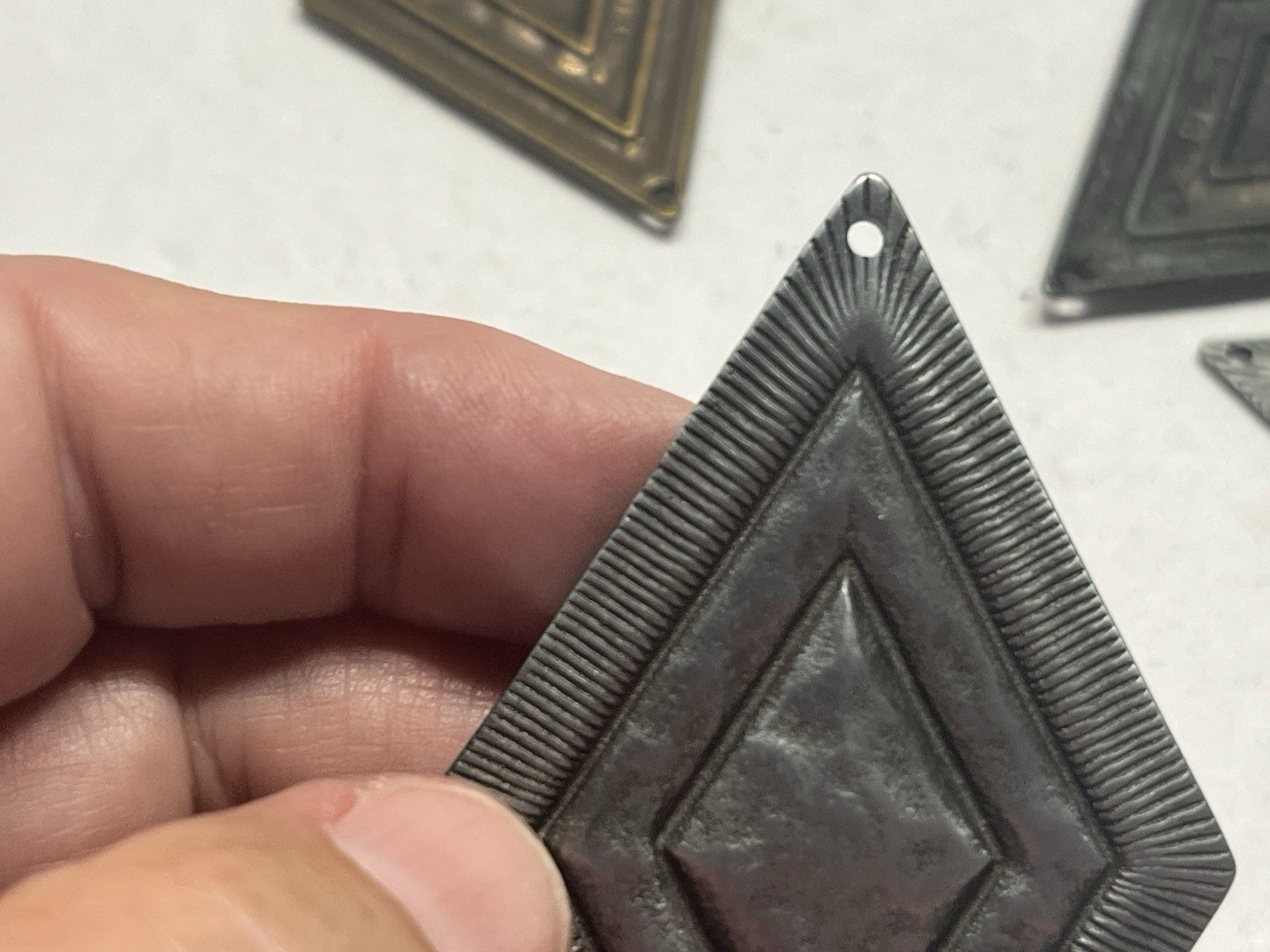 VTG. Lot (13) NOS KBC Decorative Diamond Bronze,Gray, Dark Gray Accent Hardware
