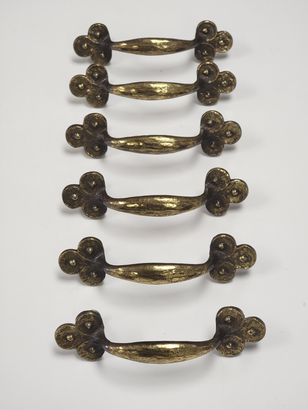 VTG Lot/6 Keeler Brass Co KBC N11353 Cabinet Drawer Pull/Handle BRUTALIST/MCM