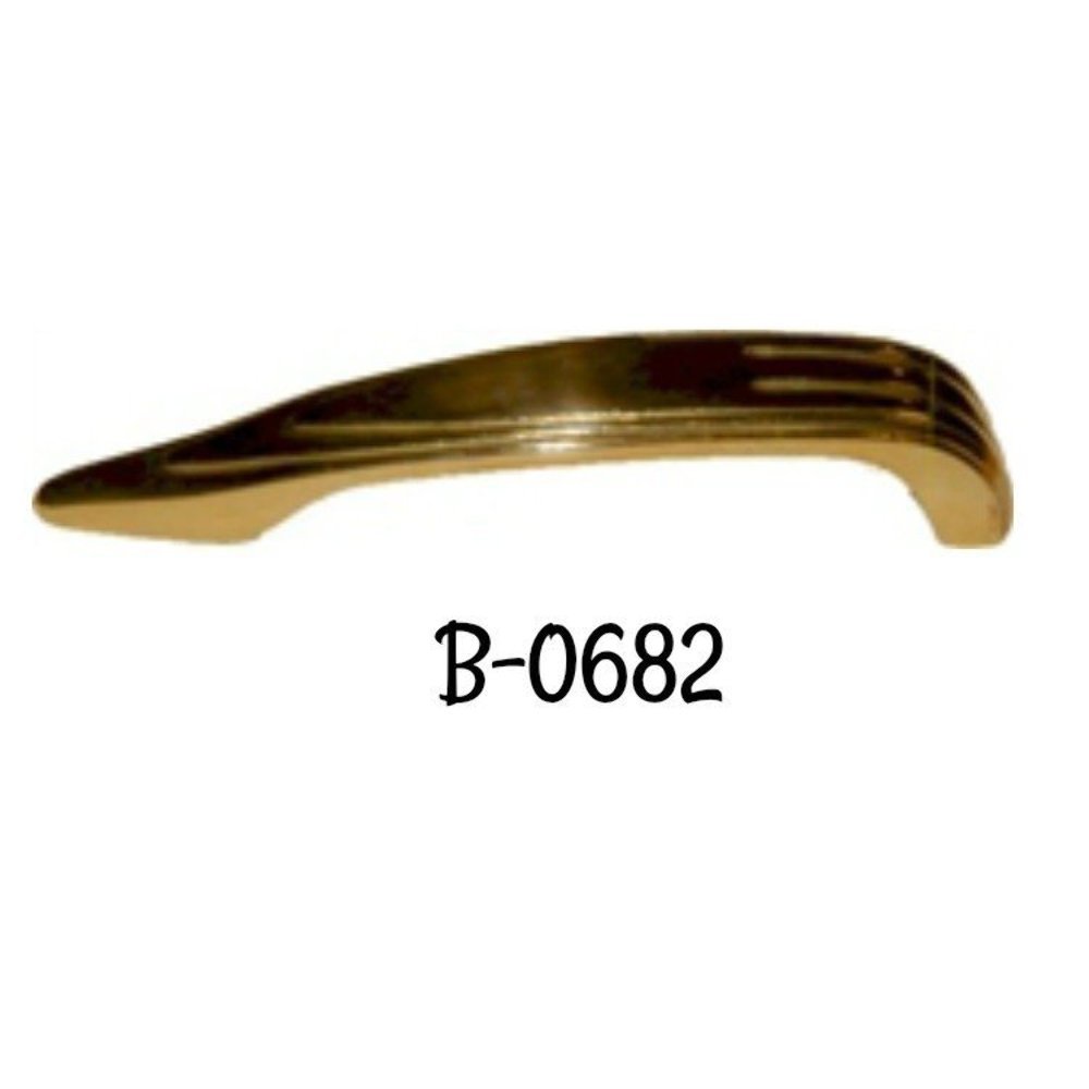 Art Deco Style Polished Cast Brass Drawer Pull Antique Vintage Waterfall