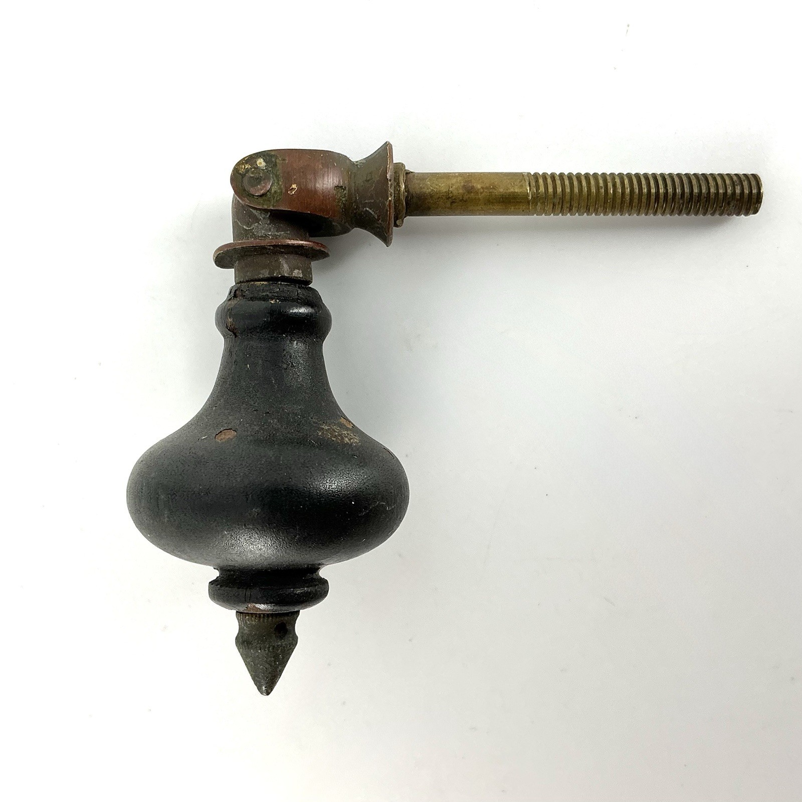 Victorian Eastlake Teardrop Drop Drawer Pull Black Antique