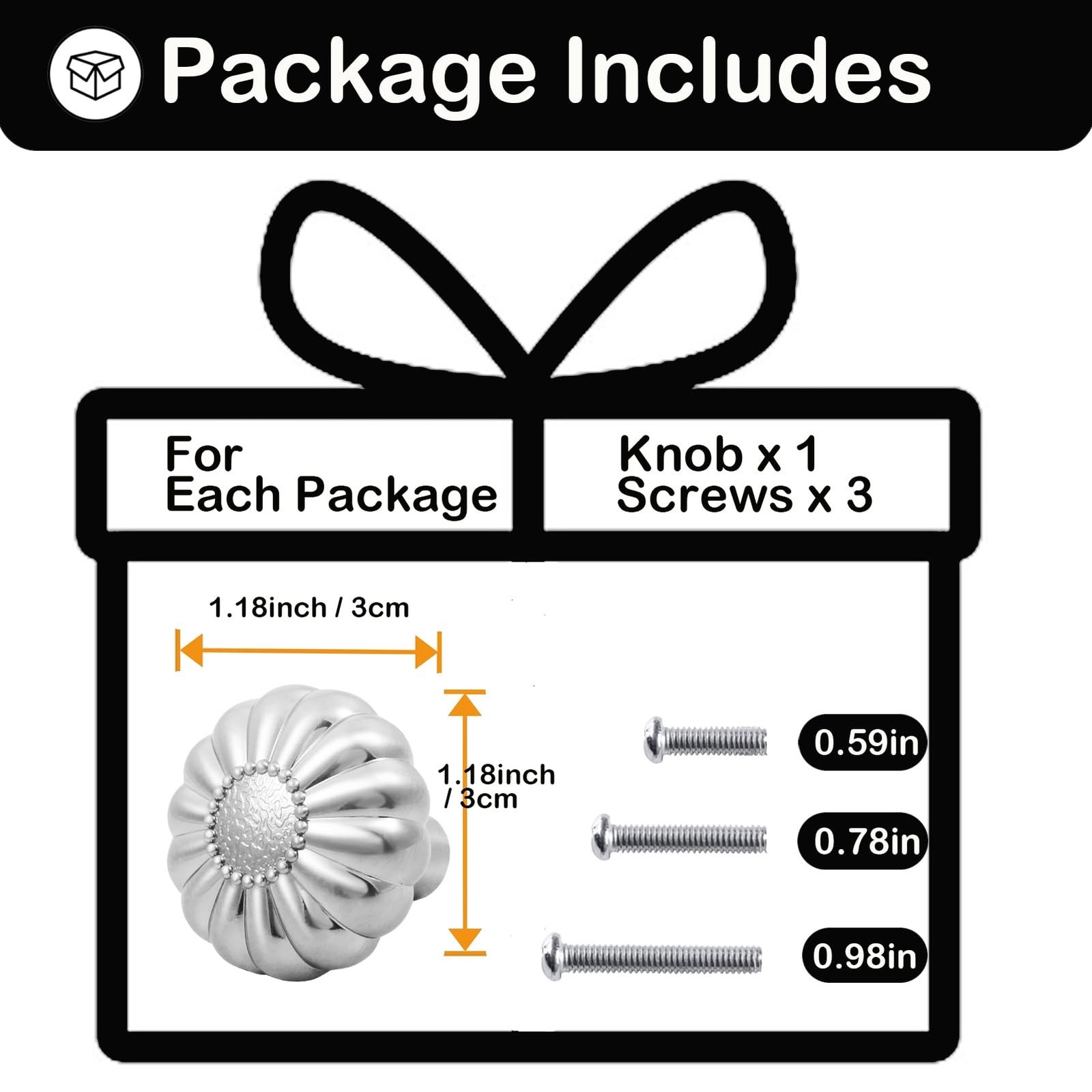 Cabinets Knobs Drawers Pulls 4 Pack Kitchen Knob Brushed Nickel, Closet Cupbo…