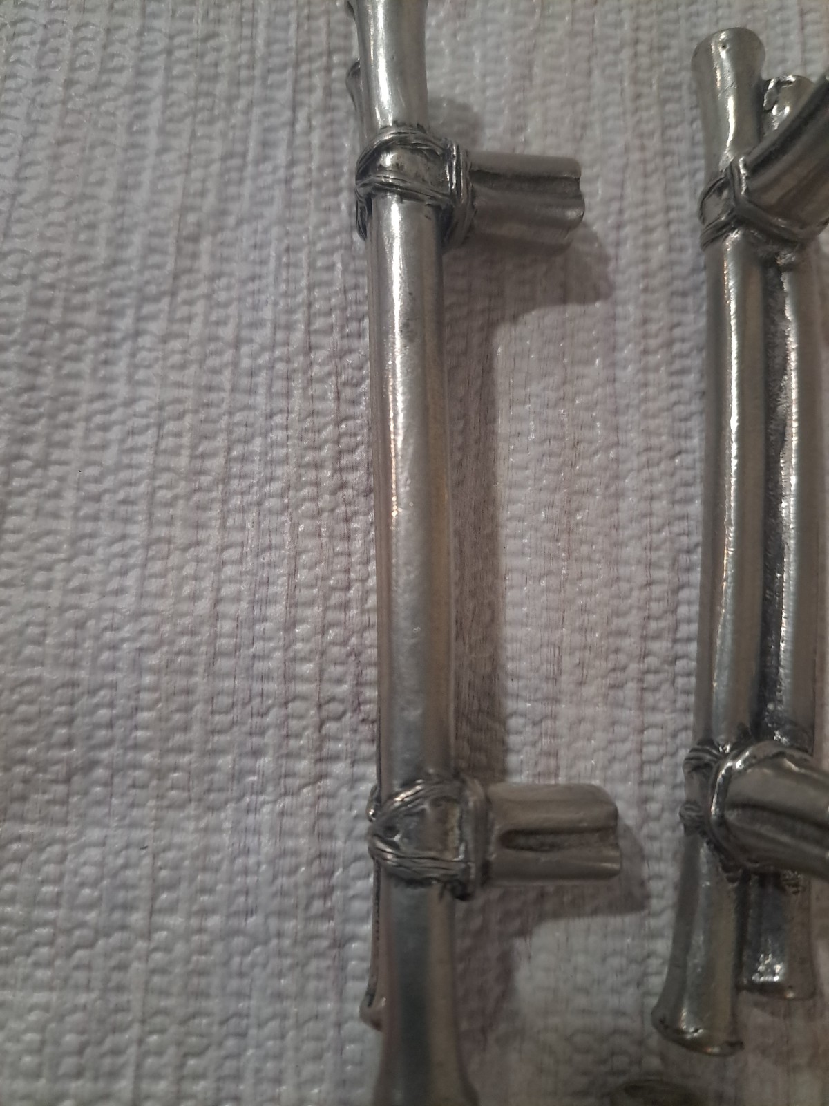 Lot Of 5 DArtefax DHP2-ORB Double Bamboo Pulls. Oil Rub Finish With Brass Insert