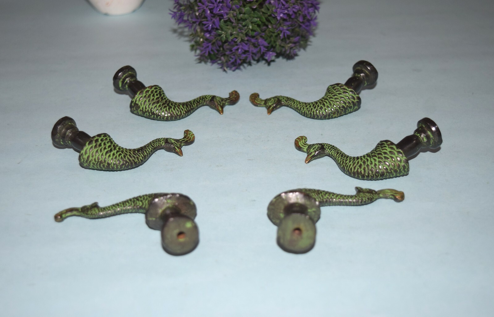 Brass Turkey Bird Cabinet Pull Designer Peacock Head Door Knobs Accessory EK985
